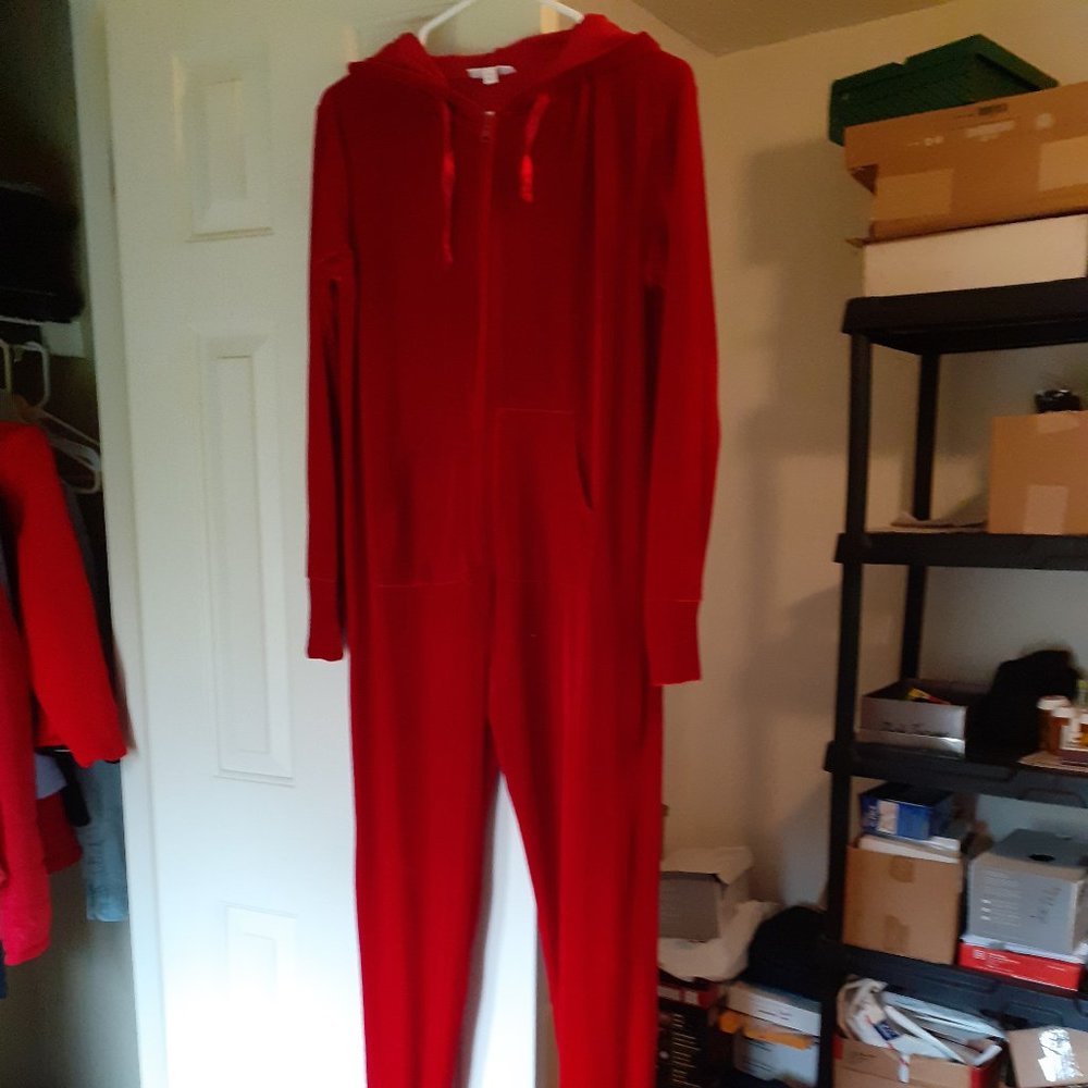 Hoodie Footie Ruby Red One-Piece Pajamas, , SZ XS